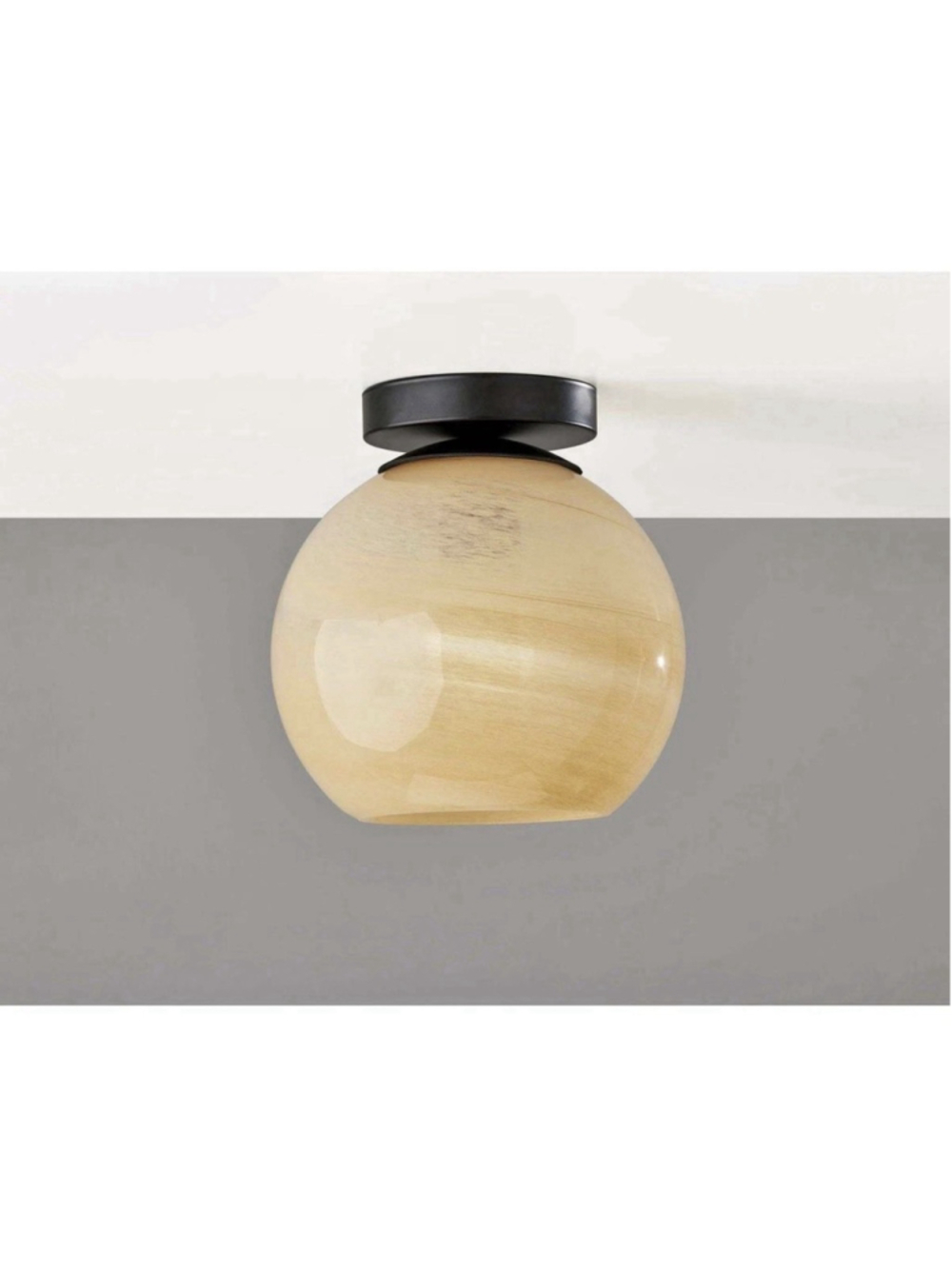 Adesso 3785-01 Nolan 9 inch Black Flush Mount Ceiling Light New / Open Box